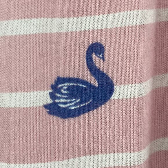 BONMARCHE Pajama Set 16 18 Swan Cotton Short Sleeve Top Lounge Crop Pants Pink - Picture 7 of 16